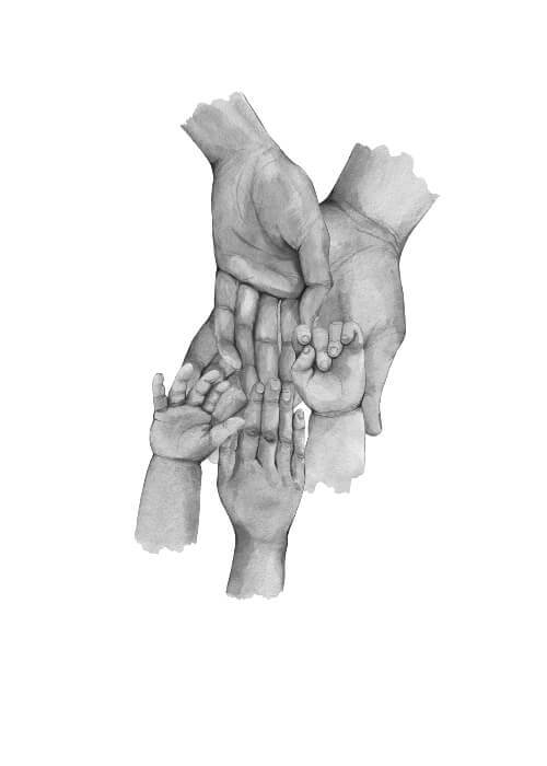 Pappa, mamma & 3 barn - Poster